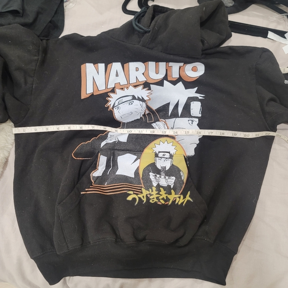 ♥️5 For $25 NARUTO Boys Black Hoodie size Medium - Picture 4 of 9